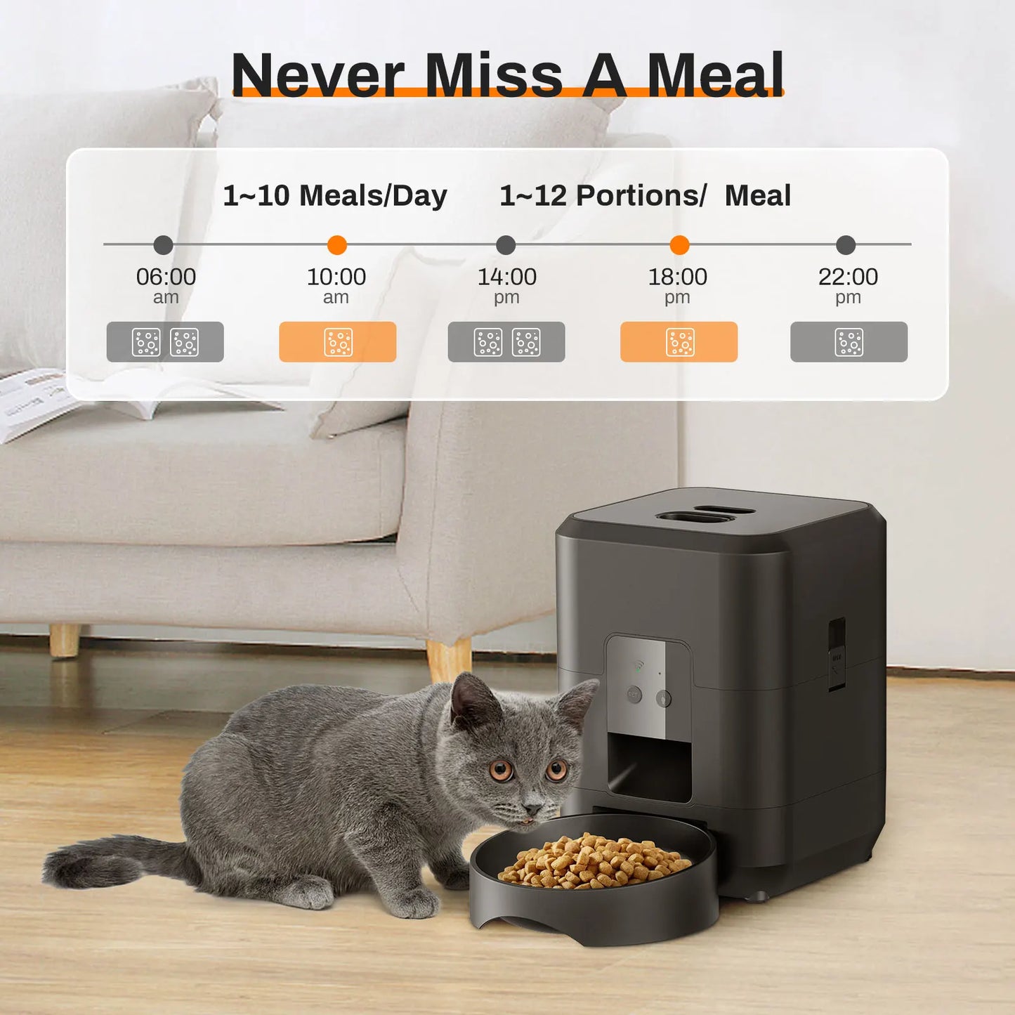 Mangeoire Automatique Intelligente – Programmable pour chien et chat