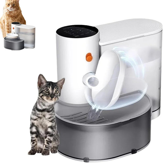 Distributeur d'eau automatique pour chien et chat avec filtration intégrée