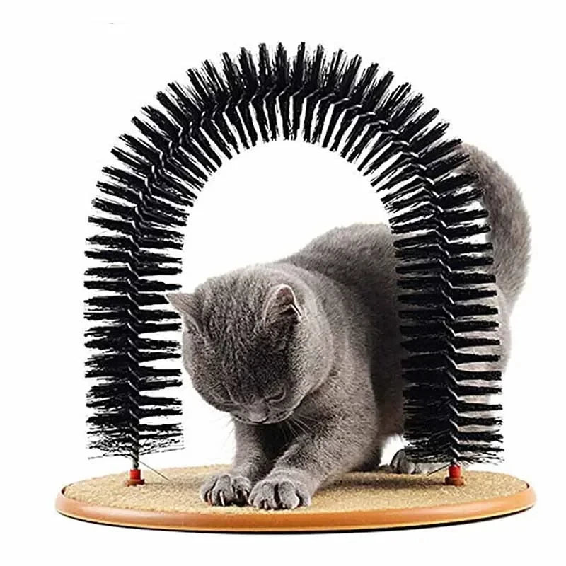 Grattoir et arche massante pour chat avec diffuseur d'herbe à chat – Bien-être & Griffades Tout-en-Un